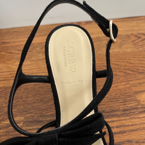J. Crew Collection Stella Bow Heels - black suede, size 8 - NWOT - Picture 12 of 12